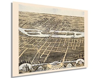 Map of Batavia Il Etsy Map of Batavia Il Etsy