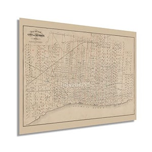 1886 Detroit Michigan Map - Vintage Detroit Map - Old Wayne County Map of Michigan -  History Map of Detroit  Michigan Wall Art Poster