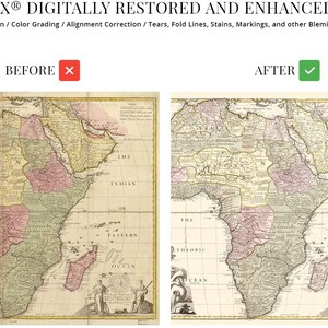 HISTORIX Vintage 1725 Africa Map Poster - 24x36 Inches, Archival Quality Print