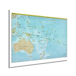 2021 Oceania Map - Map of Oceania Region Wall Art  Print - Oceania Map Poster
