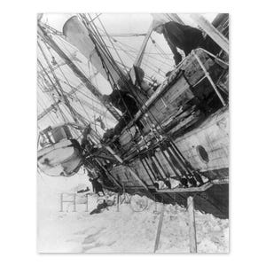 1916 Ernest Shackleton&#39;s Antarctic Endurance Expedition Photo Print - Old Shackleton&#39;s Journey Sailing Ship Poster Photo