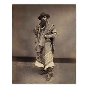 1868 Gaucho of The Argentine Republic Photo Print - Vintage Photo of Gaucho Horseman - Old Argentinian Gaucho Poster