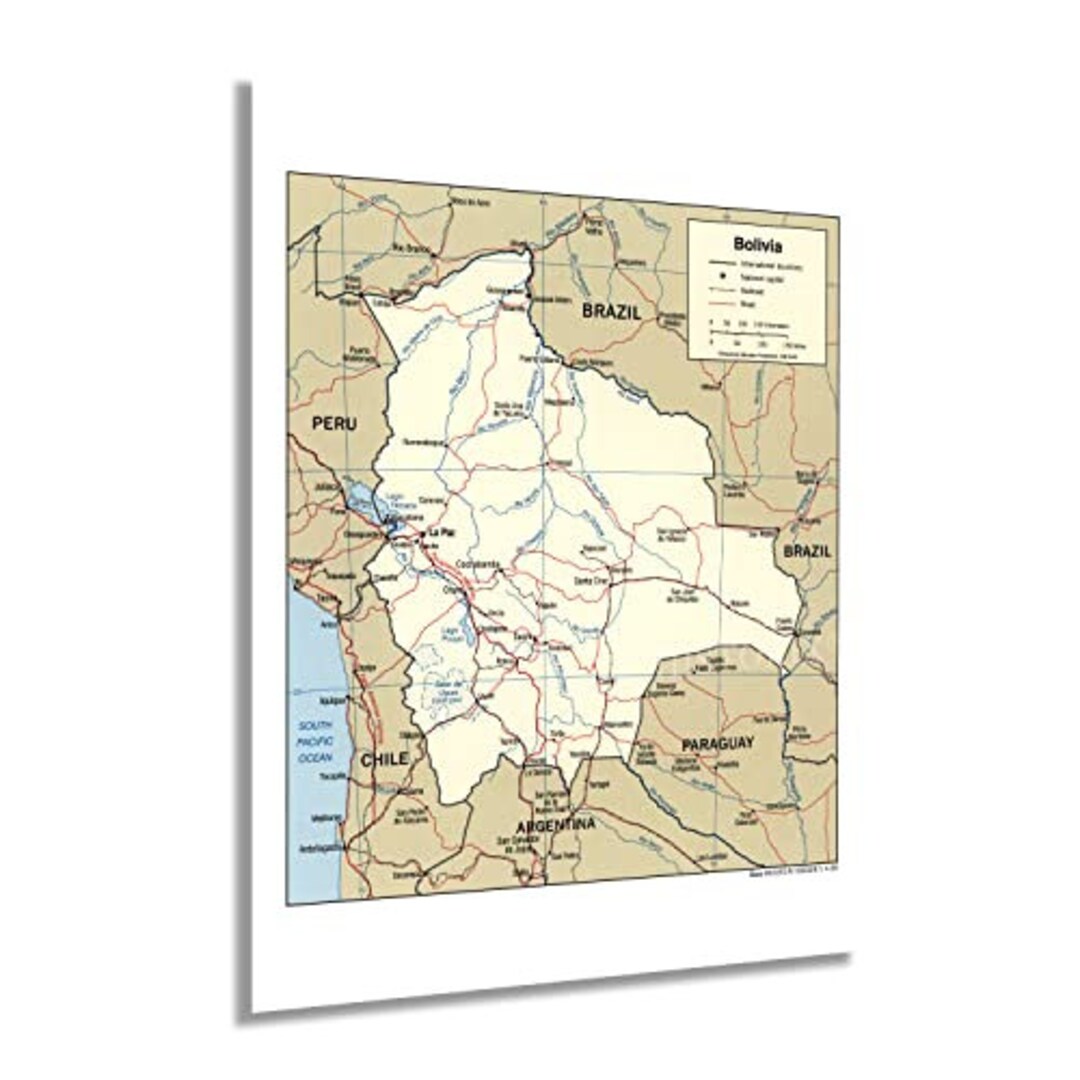 Mapa de Bolivia 2006 Póster del mapa de Bolivia en América del Sur Mapa ...