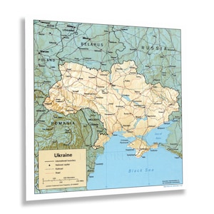 1993 Ukraine Map Print - Vintage Map of Ukraine Poster - Old Ukraine Eastern Europe Map Poster - Historic Ukraine Wall Art