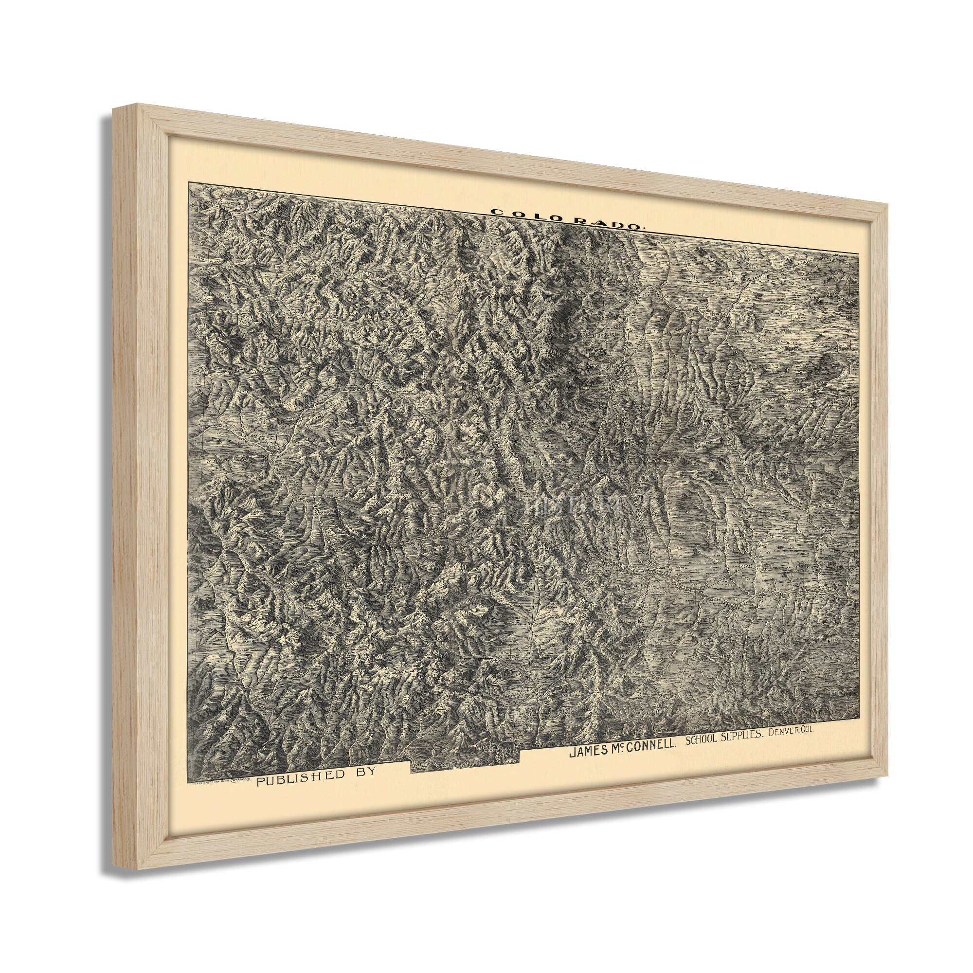 1894 Map of Colorado Poster Framed Vintage Colorado Map - Etsy