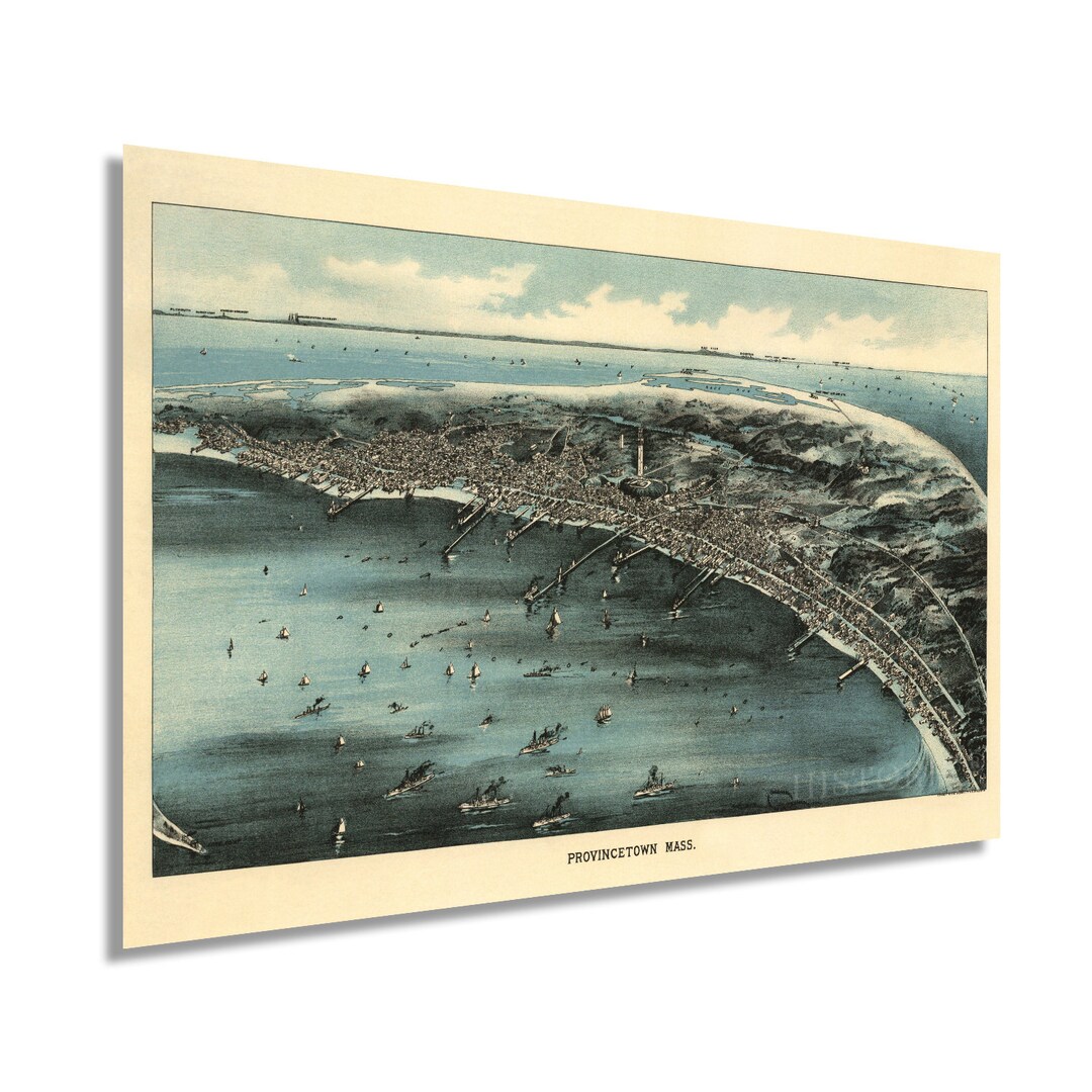 1910 Map of Provincetown Massachusetts - Vintage Map Wall Art ...