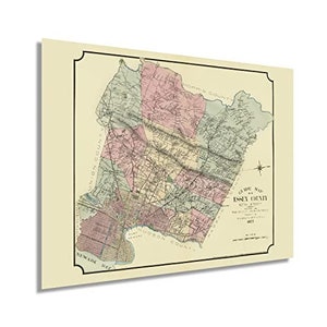 1877 Essex County New Jersey Map - Old Essex County NJ Map Art - History Map of New Jersey - Vintage Newark NJ Wall Art Poster