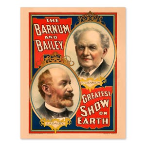 1897 The Barnum & Bailey Greatest Show on Earth Poster Print - Vintage Barnum and Bailey The Greatest Show on Earth Wall Art