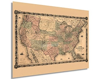 HISTORIX Vintage 1862 United States Railroad & Military Map – 18x24 Inch Civil War Poster - View #4