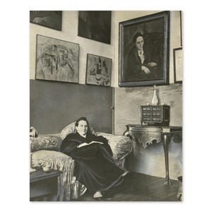 1930 Gertrude Stein Photo Print - Vintage Photo Showing Portrait of Gertrude Stein by Pablo Picasso - Gertrude Stein Poster