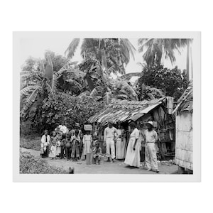1903 Puerto Rican Natives Photo Print - Old Photo of Natives in Puerto Rico Wall Art Poster - Puerto Rico Vintage Poster