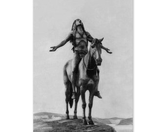 1921 Appeal to The Great Spirit Photo Print - Native Indian on Horseback Appeal to The Great Spirit Vintage Poster Photo