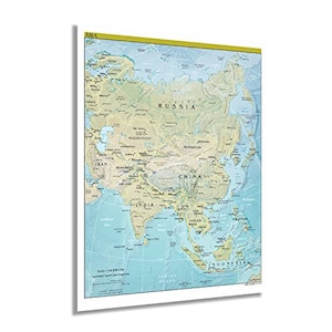 2021 Asia Map  -  Countries of Asia Wall Map - Map of Asia Poster - Large Asia Map Print - Asia Map  Wall Art Poster
