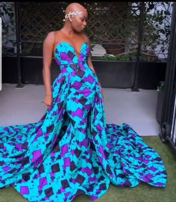 mermaid african print dresses