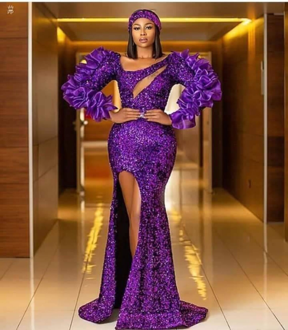 african purple dresses