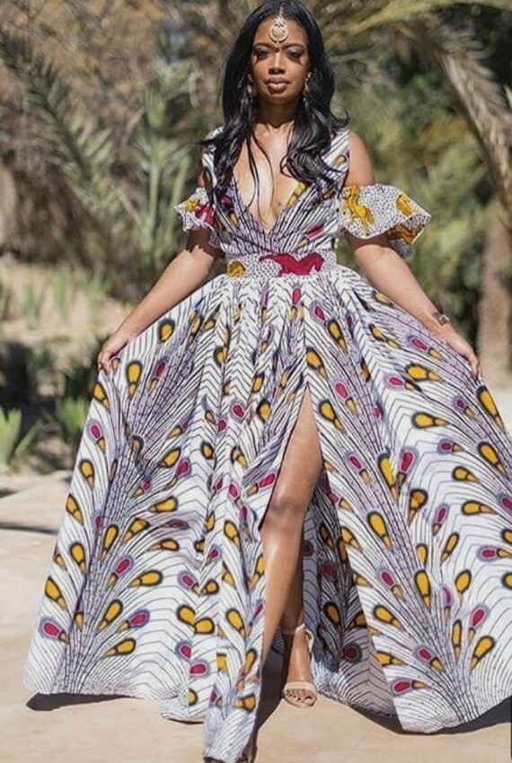 African Wedding Dress African Clothing For Women Ankara Party Etsy