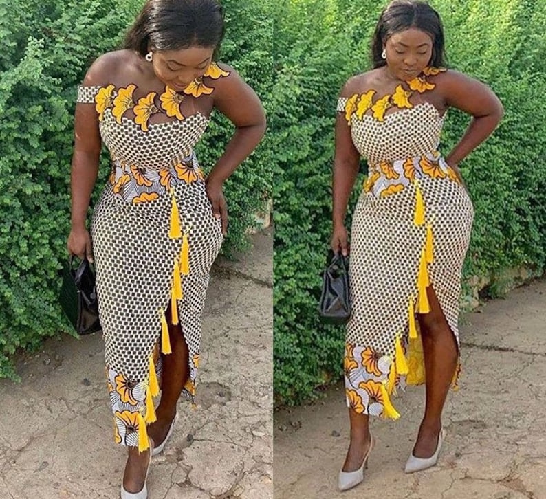 African print midi dressAfrican wedding dressesAnkara clothing for womenAfrican wedding dressesdashiki dressparty dressprom dress
