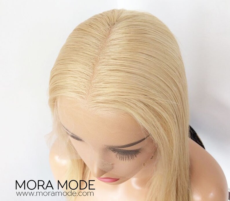 Russian Human Hair Wigs Realistic Blonde Wig Platinum Etsy