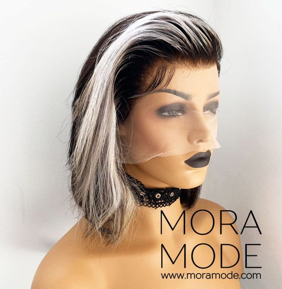 Grey Silver Human Hair Lace Front Wig Cosplay Wig For Men Etsy