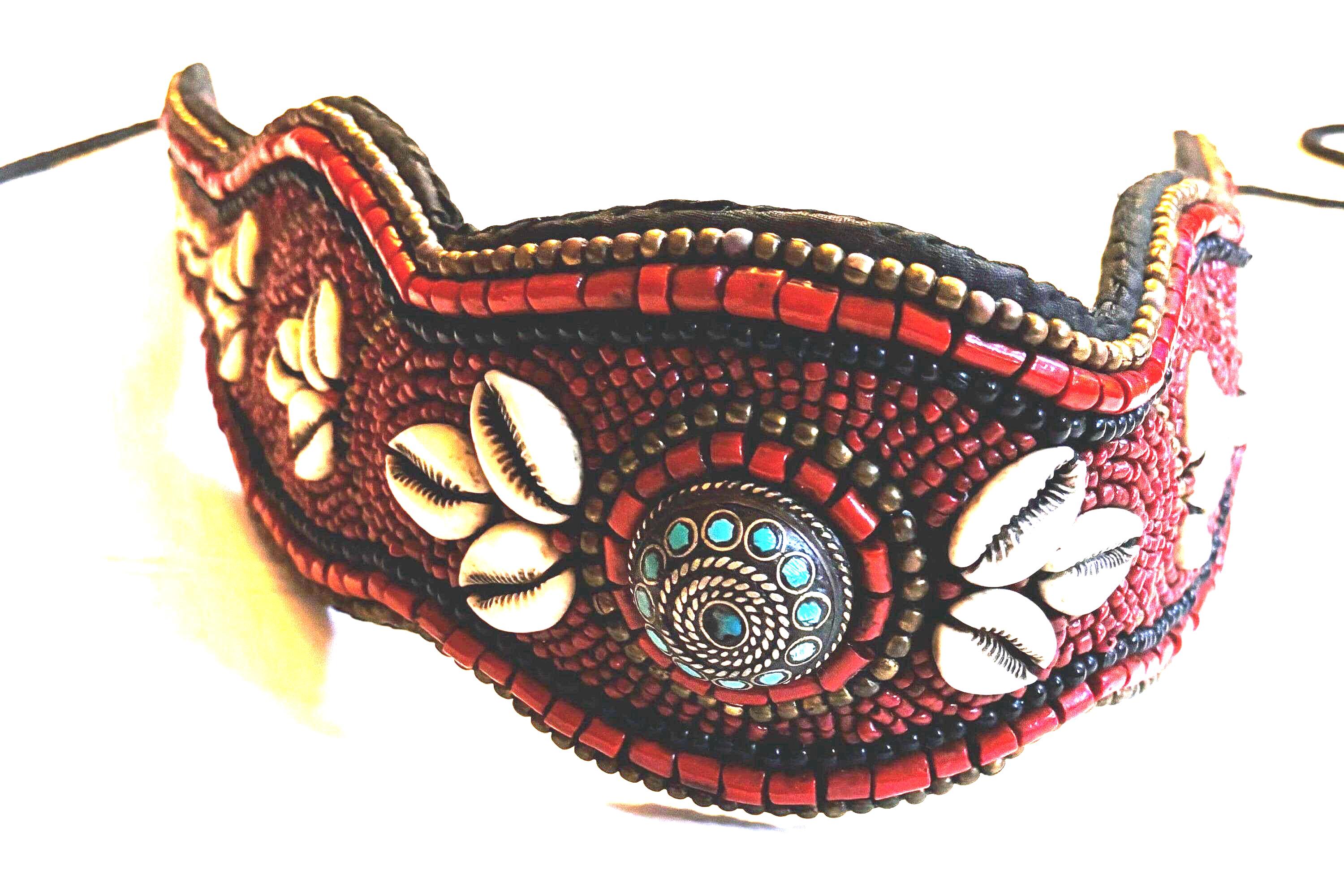 Vintage Handmade Tibetan Beaded Belt - Etsy display picture 2