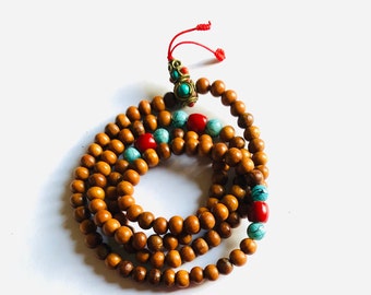 Sandalwood Tibetan prayer bead