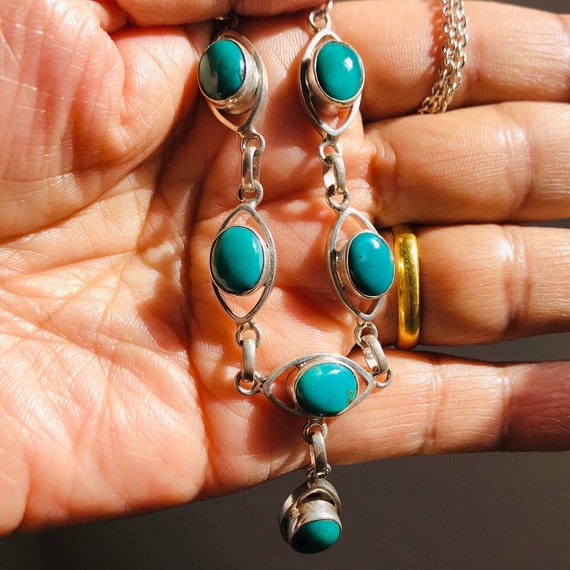Beautiful Tibetan turquoise and silver necklaces - image 5