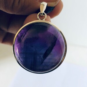 Handmade Amethyst & Pure Silver Pendant - Nepal