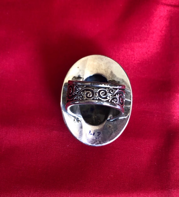 Lapis silver ring - image 6