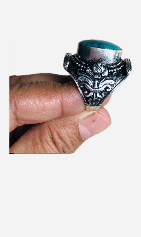 Beautiful handmade silver saddle ring - image 7
