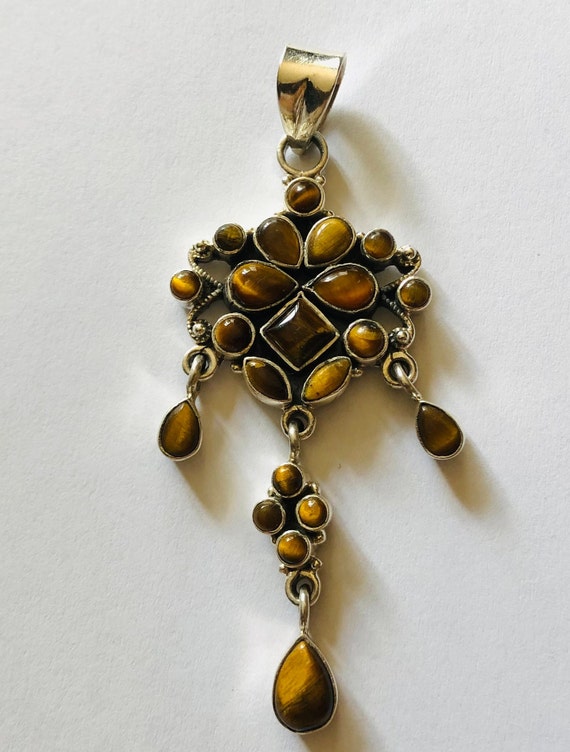 Stunning 21 pieces of  tiger eye and handmade sil… - image 3