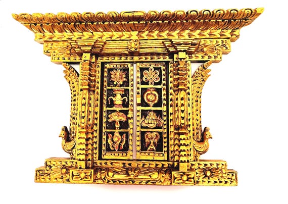 手彫りの木製黄金寺院窓 - ネパールの職人技 - Etsy 日本