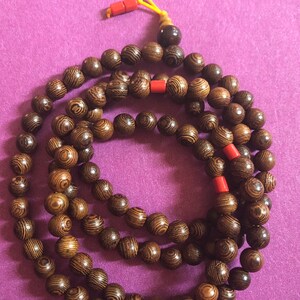 Coconut wood Tibetan prayer beads