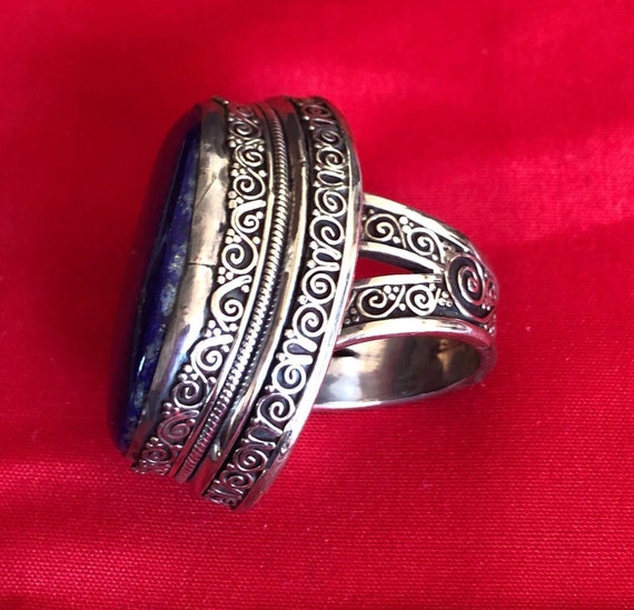 Lapis silver ring - image 3