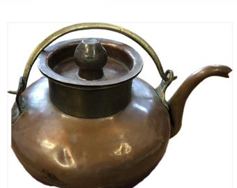 チベット手作り銅なべ アンティーク銅鍋：手作りのチベット製湯沸かし器 - Etsy 日本