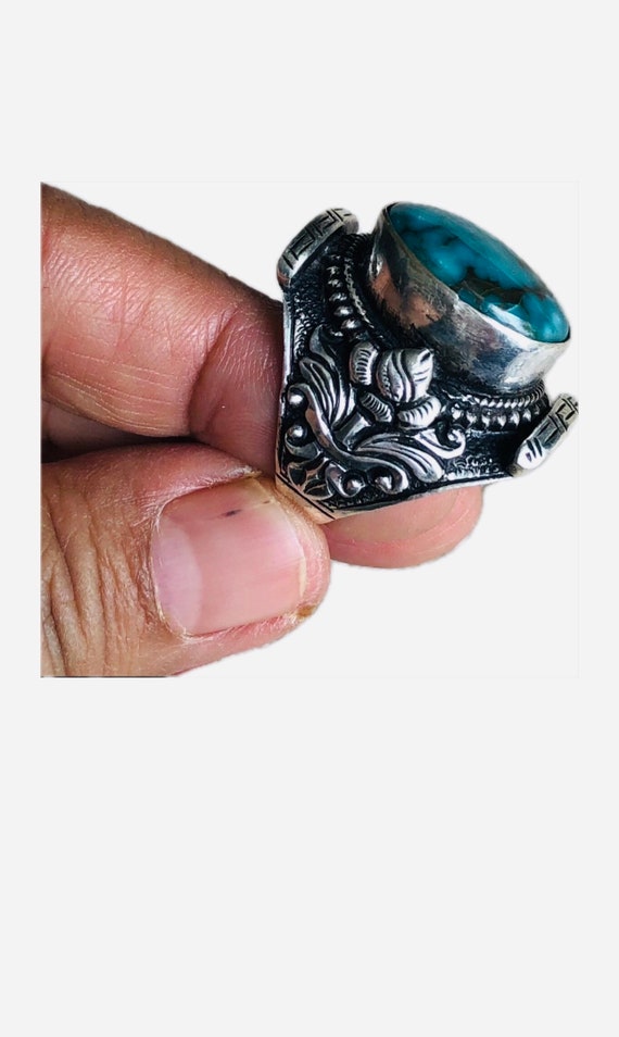 Beautiful handmade silver saddle ring - image 9