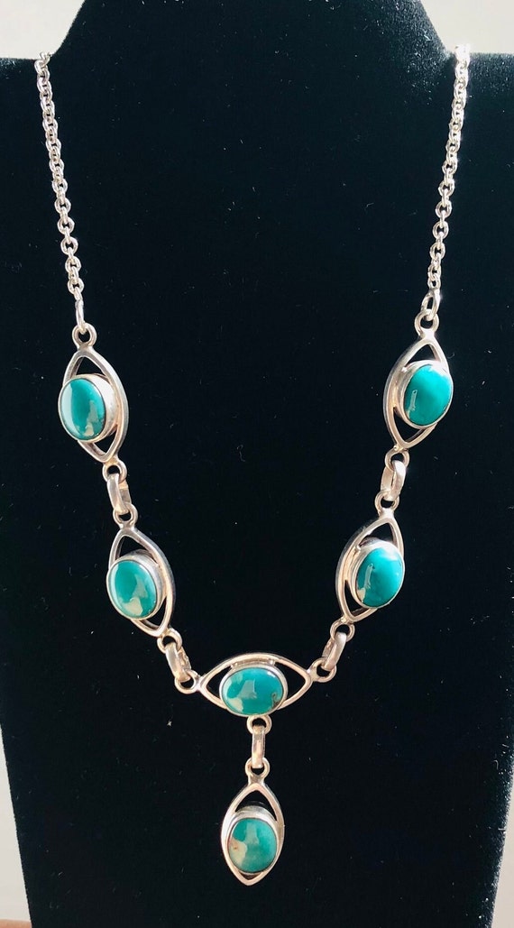 Beautiful Tibetan turquoise and silver necklaces - image 4
