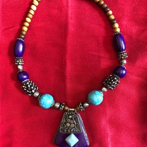 Tibetan yak horn necklace