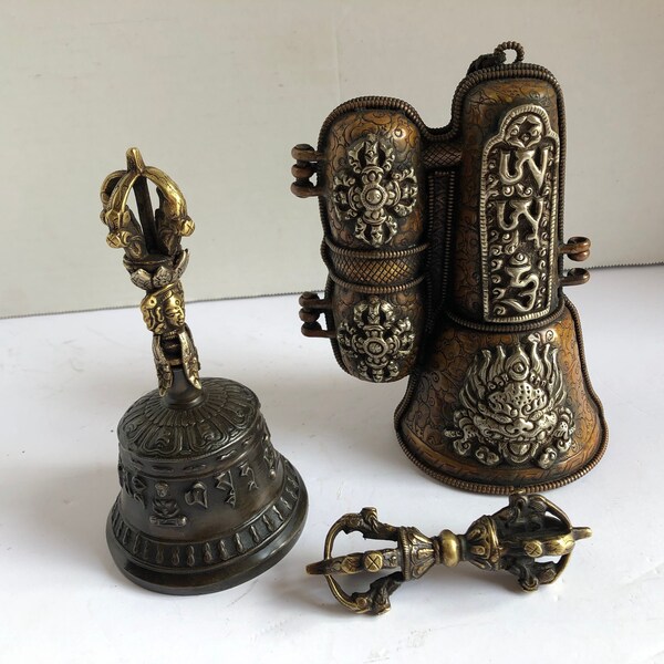 Tibetan Buddhist Bell and Dorje in the case