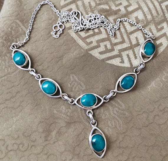Beautiful Tibetan turquoise and silver necklaces - image 3