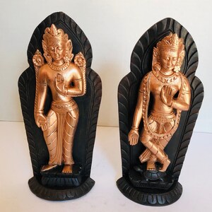 Handmade wooden Dakani, statue, Tibetan Buddhist statues.