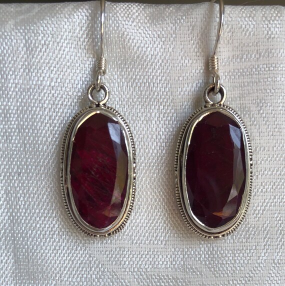 Ruby and silver earrings - image 6