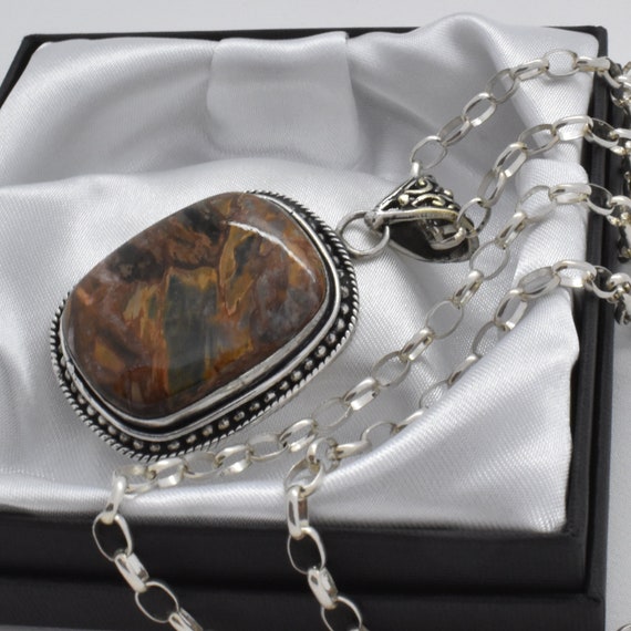 Vintage Large Ornate Solid 925 Sterling Silver Br… - image 2