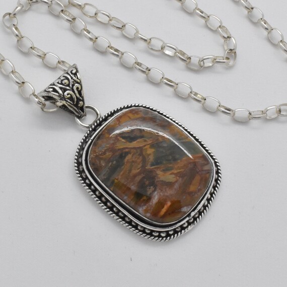 Vintage Large Ornate Solid 925 Sterling Silver Br… - image 4