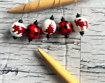 Stitch Markers for Knitting and Crochet, Stitch Marker Set of 5, Knitting and Crochet Notions, No Snag Stitch Markers, Knitting Accessories