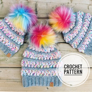 PATTERN - The Lyla Beanie - DIGITAL DOWNLOAD, Crochet Beanie Pattern
