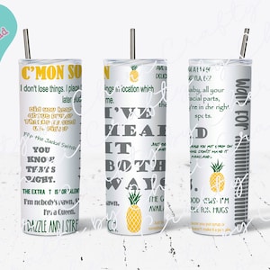 Psych - Sublimation Wrap 20 oz Straight Tumbler Design