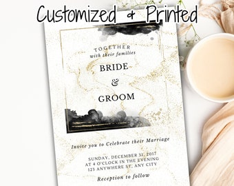 Customized & Printed Wedding Invitations with Envelopes and FREE Shipping!