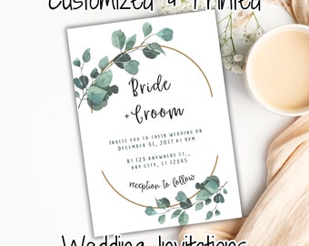 Customized & Printed Wedding Invitations with Envelopes and FREE Shipping!