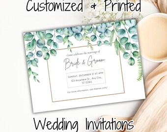 Individuelle & gedruckte Hochzeitseinladungen mit Umschlägen & KOSTENLOSER Versand!