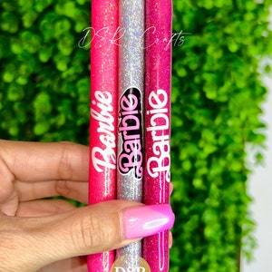 Glitter Barbie themed Epoxy Inkjoy Pen